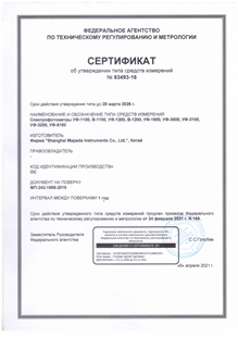 Свидетельство средства измерения